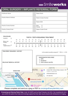Oral Surgery & Implants Referral Form preview
