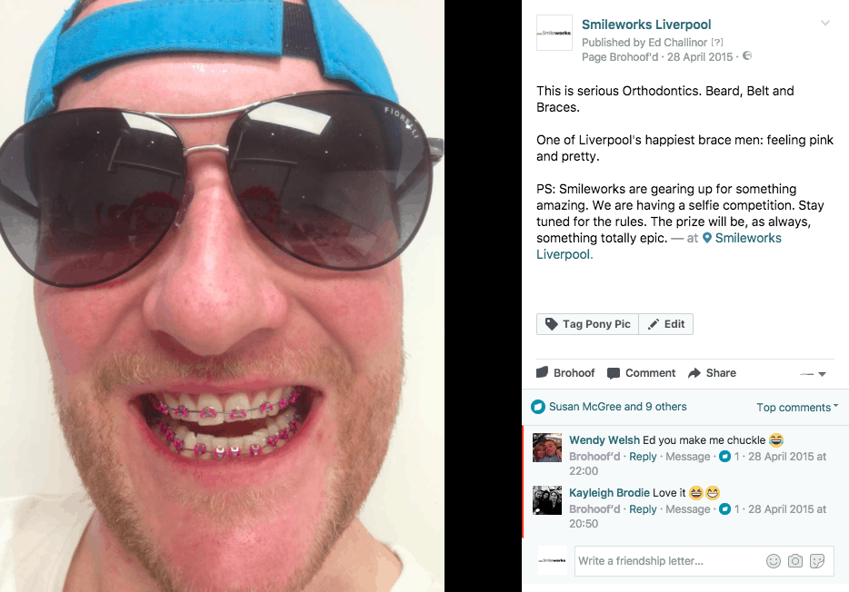 braces colours real men wear pink