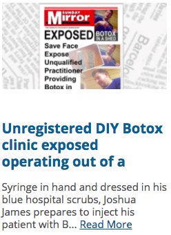 DIY Botox Clinic on trial operating out of a shed