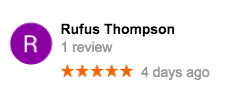 Rufus Thompson Google Review