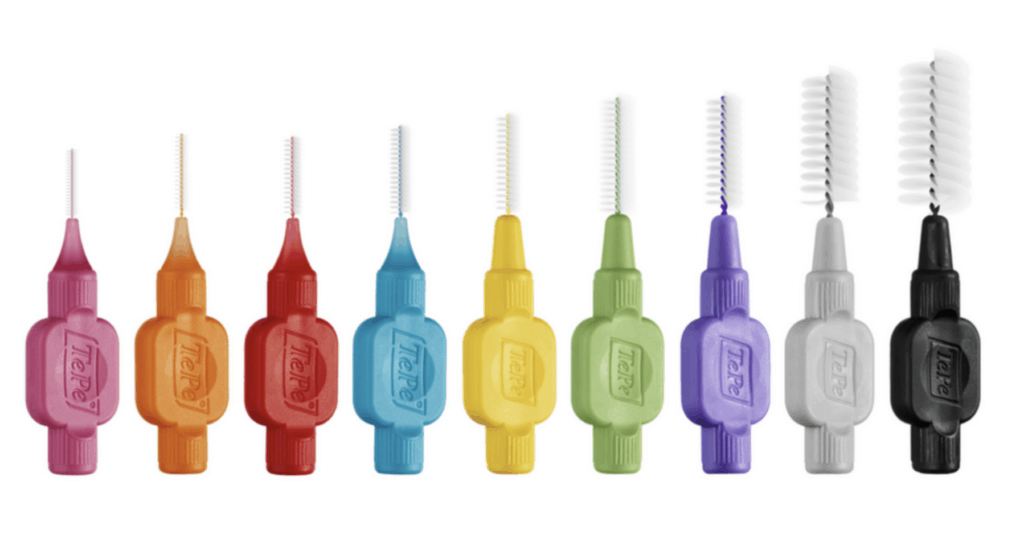 Tepe brush sizes for braces bracket cleaning 