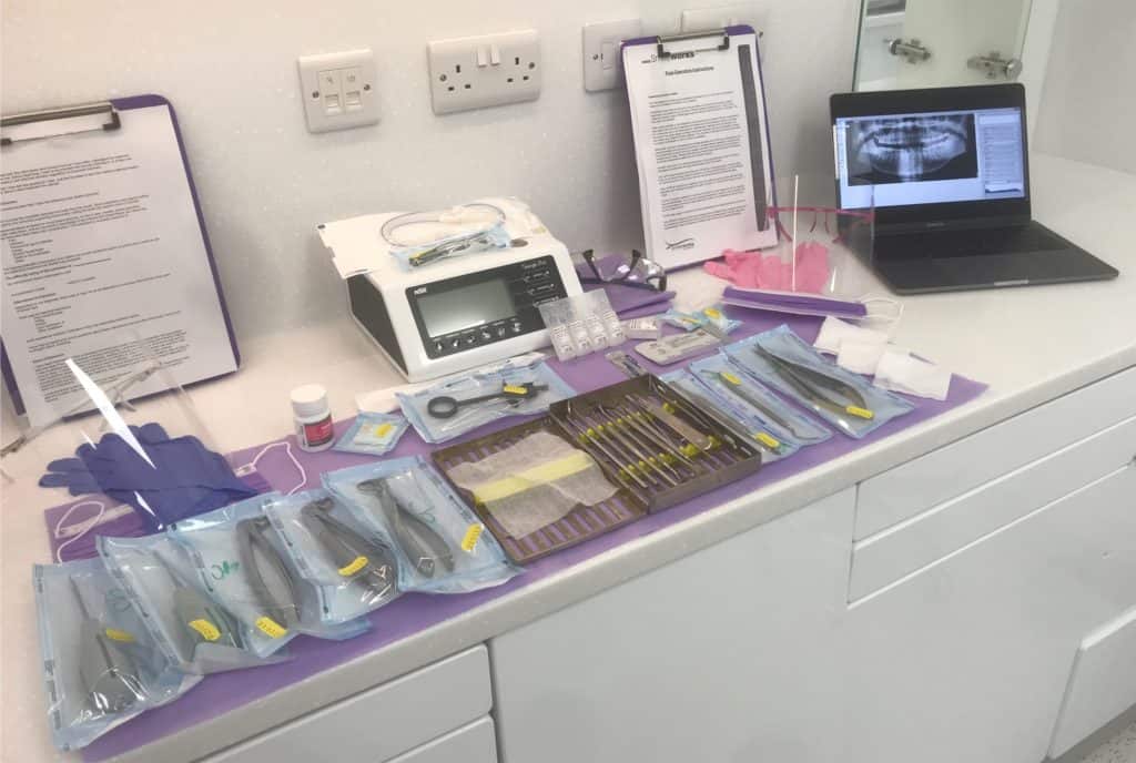 Tooth Extraction surgery setup