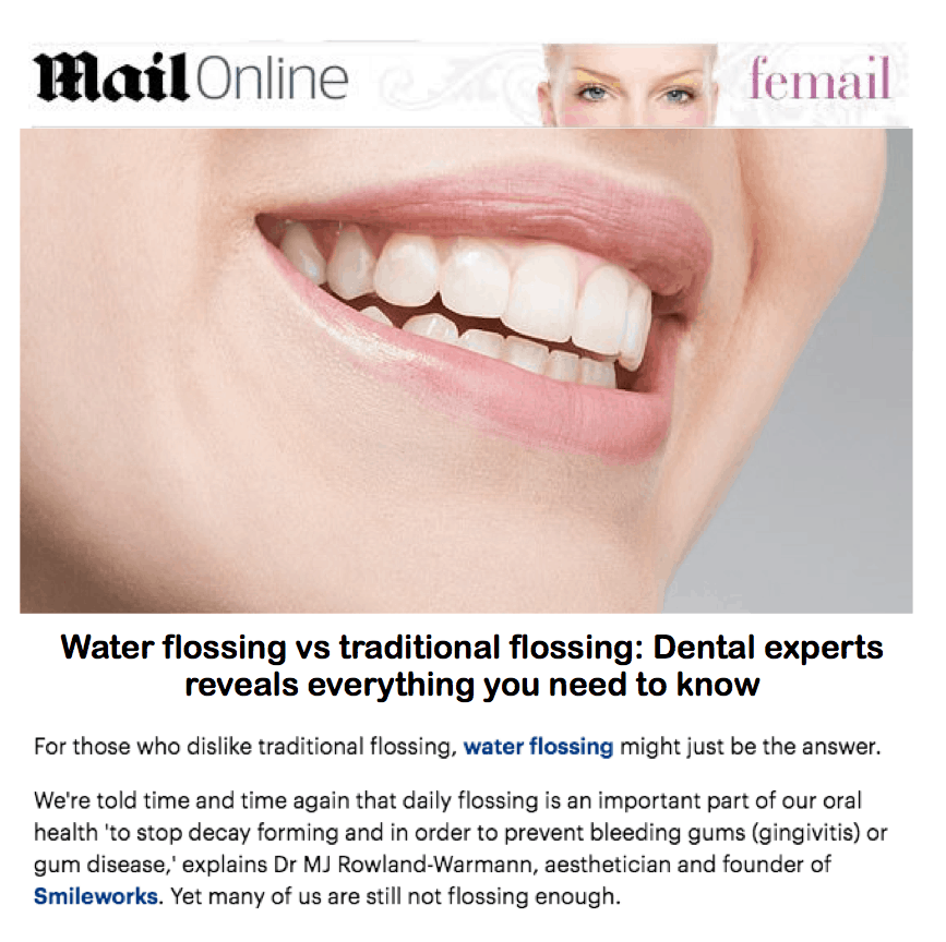 Mail Online - Femail
<br/>
<br/>
Water flossing vs. traditional flossing: Dental expert reveals everything you need to know