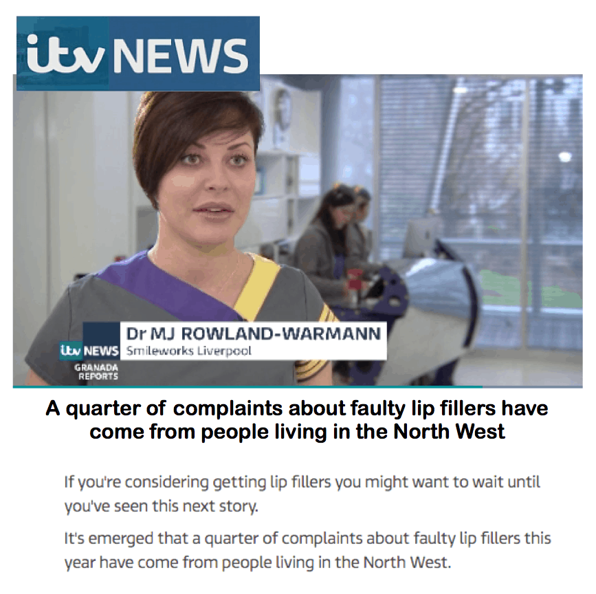 ITV News
<br/>
<br/>
A quarter of complaints about faulty lip fillers have come from people living in the North West