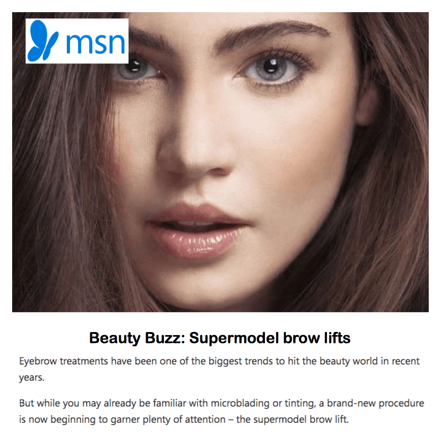 MSN Lifestyle
<br/>
<br/>
Beauty buzz: Supermodel brow lifts