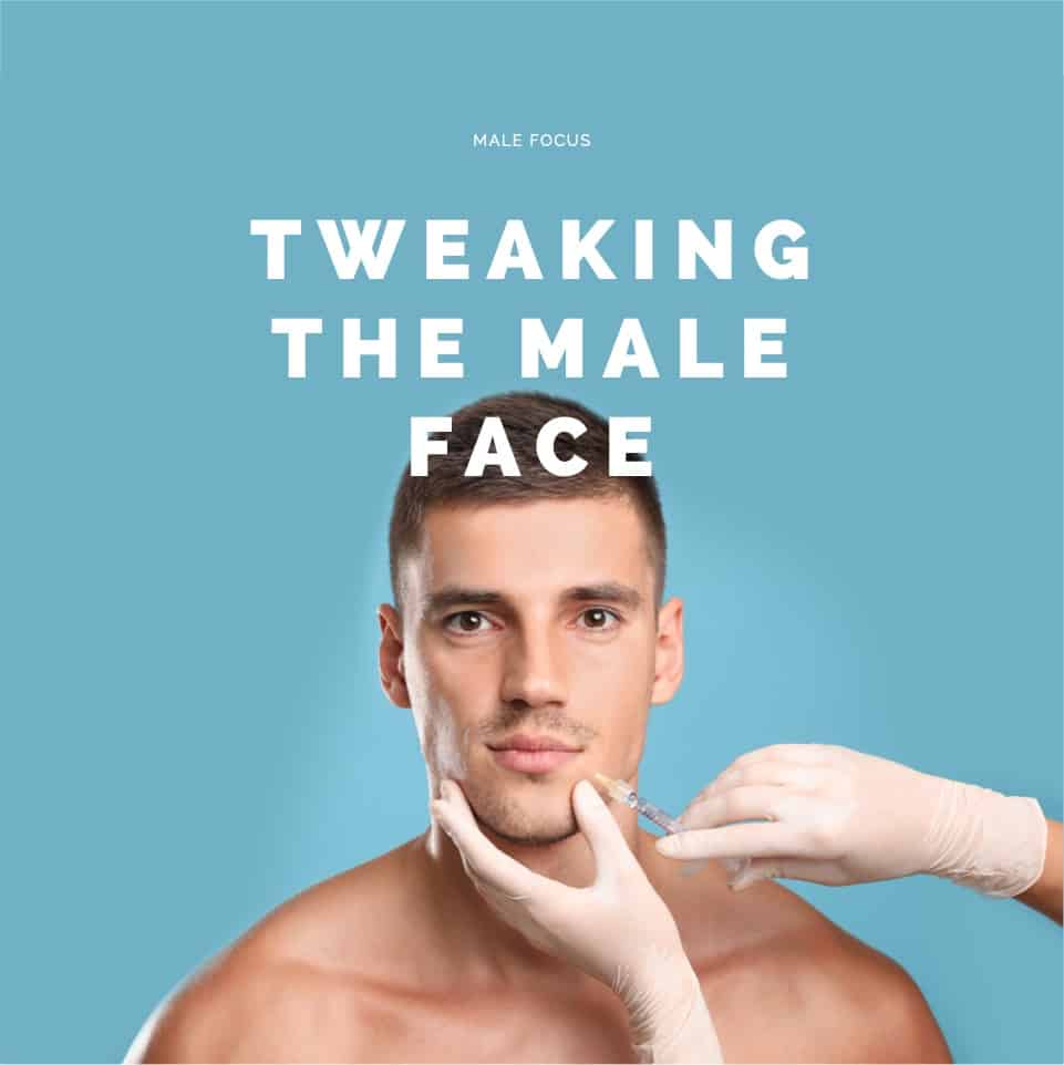 tweaking the male face