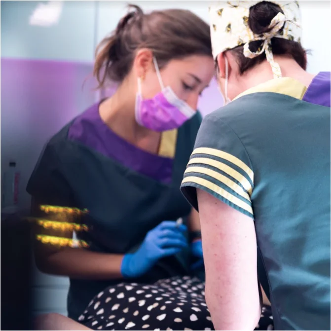 Smileworks clinicians working together in surgery